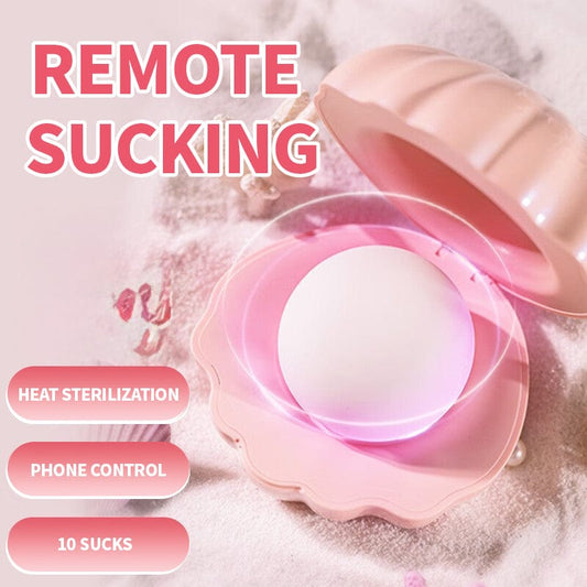 Pearl Shell Vibrator Sucking Heated Remote Control Vibrator