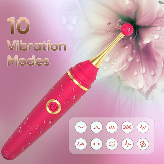 Pen Nipple Clit Stimulator G Spot Vibrator Sexual Pleasure Tools
